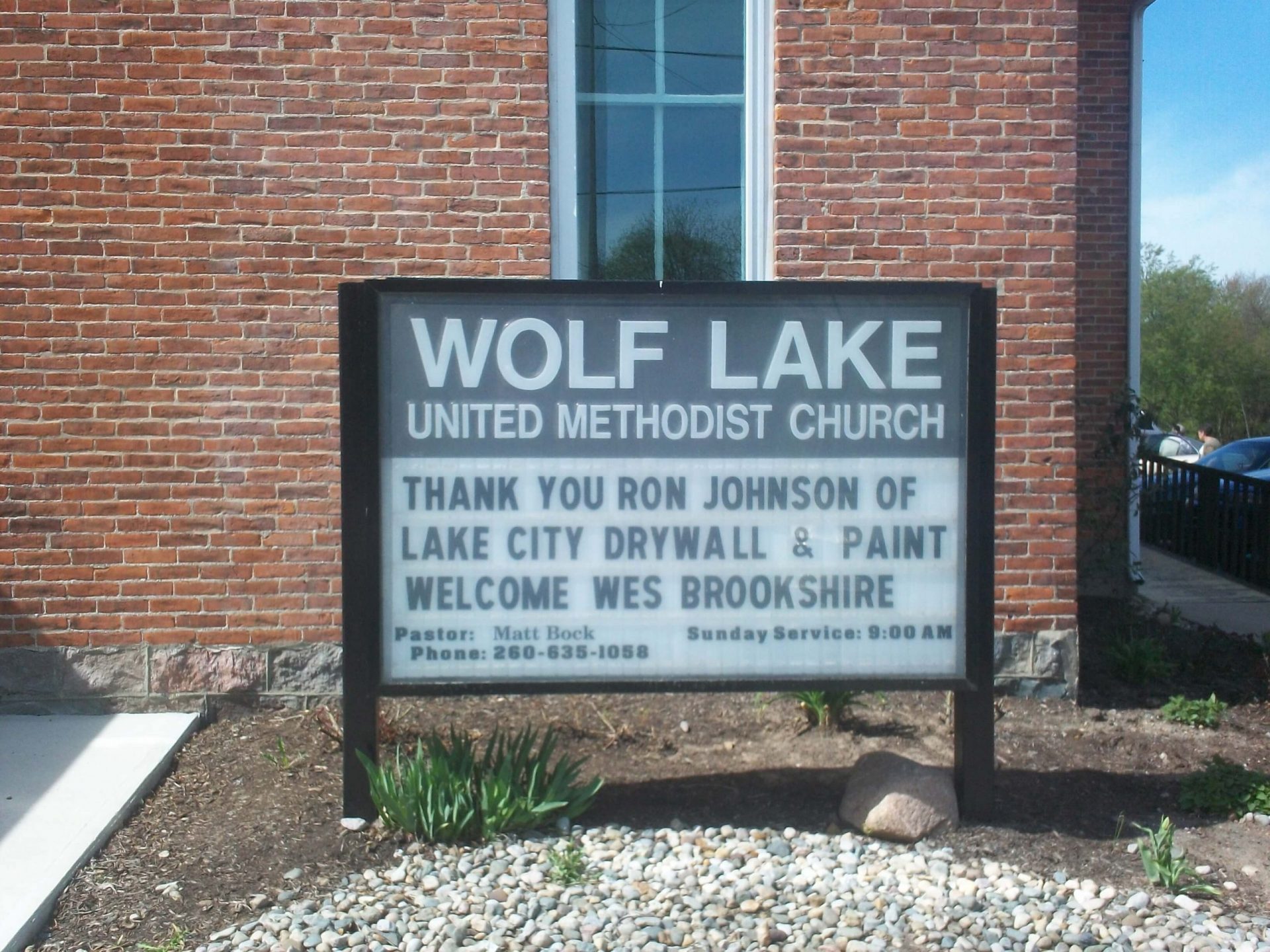 Wolf Lake Sign